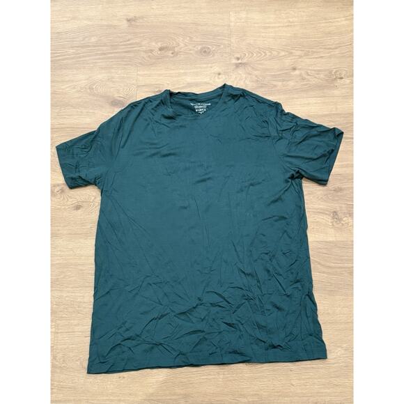 Wool & Prince 78% Merino Wool Signature Crew Neck Tee Shirt Men’s XXL Green - Picture 1 of 5